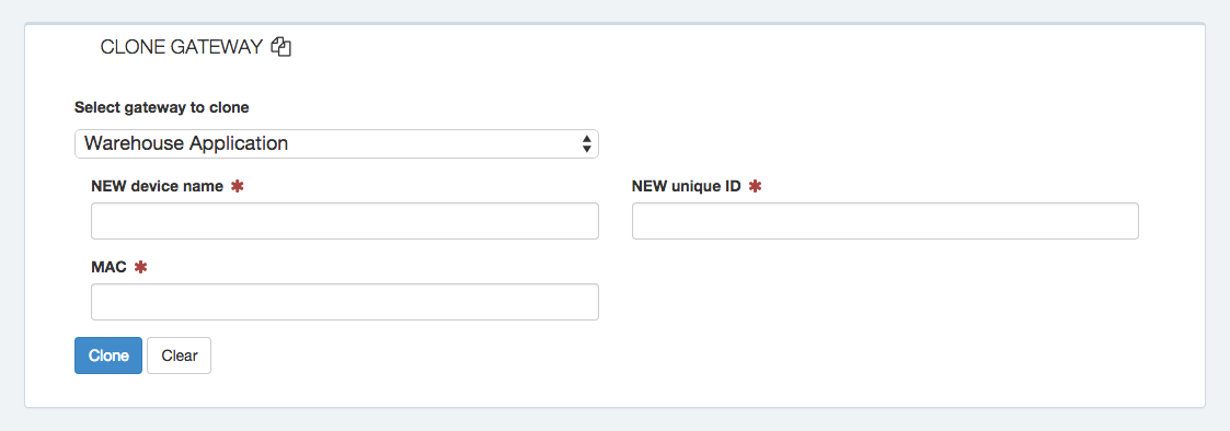 form to clone a gateway