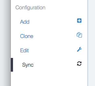 Configuration synchronize button